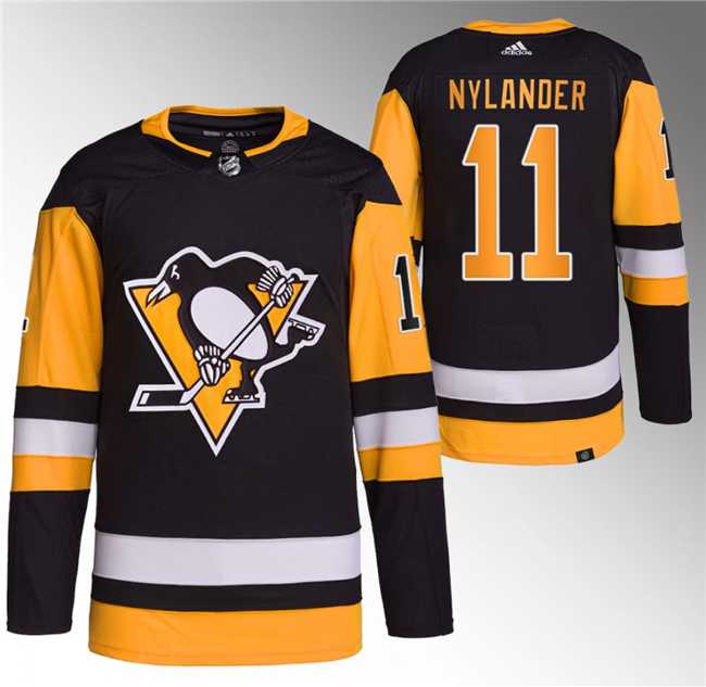 Men%27s Pittsburgh Penguins #11 Alex Nylander Black Stitched Jersey1->st.louis blues->NHL Jersey